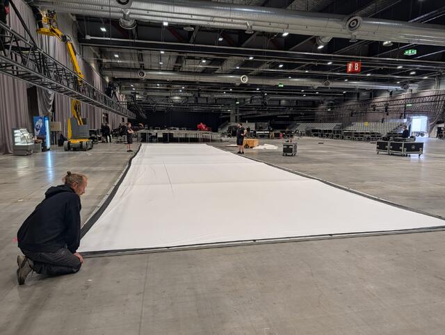 Konsertsystemer bruke AVStumpfl lerret fra Prostage